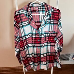 Sonoma sleepwear plaid flannel PJ top - size XXL   NWT